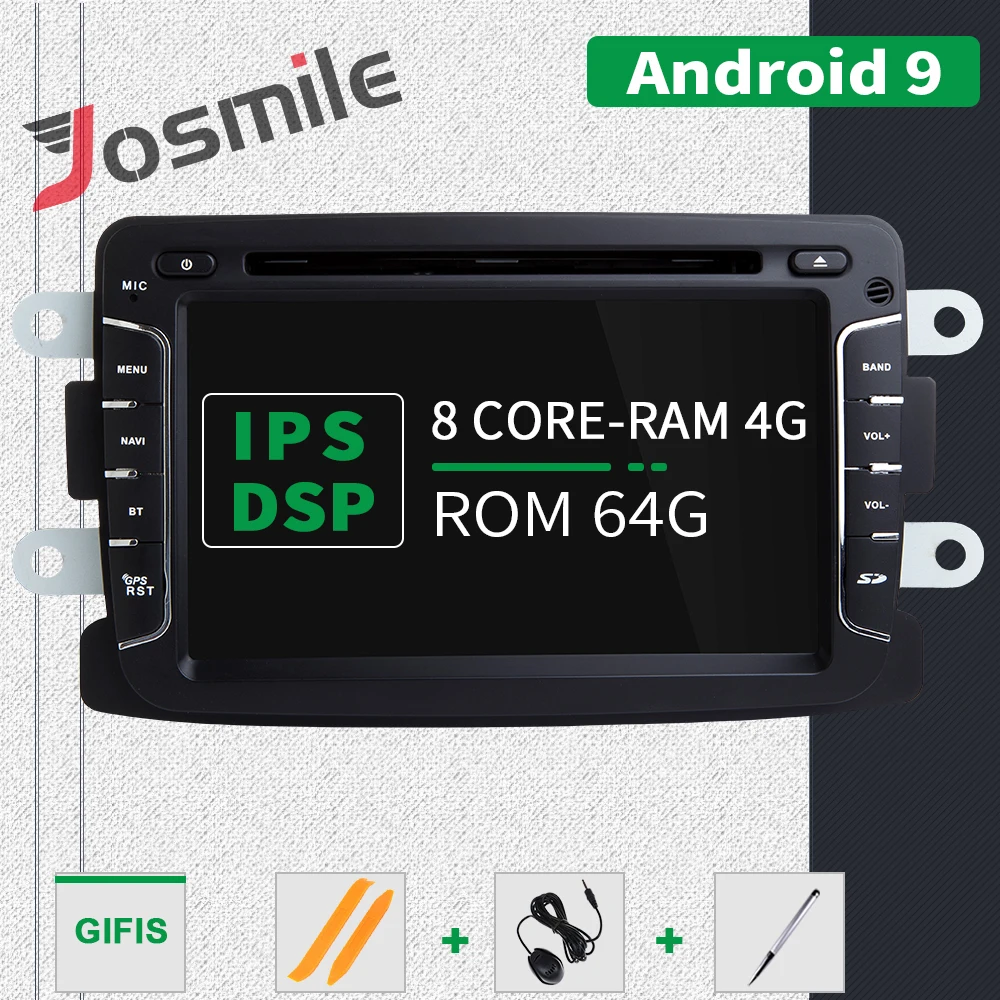 1 din android 9,0 автомобильный радио мультимедиа для Dacia Lodgy Logan, Duster Sandero Renault Captur/Lada/Xray gps Навигация DVD DSP 4GB