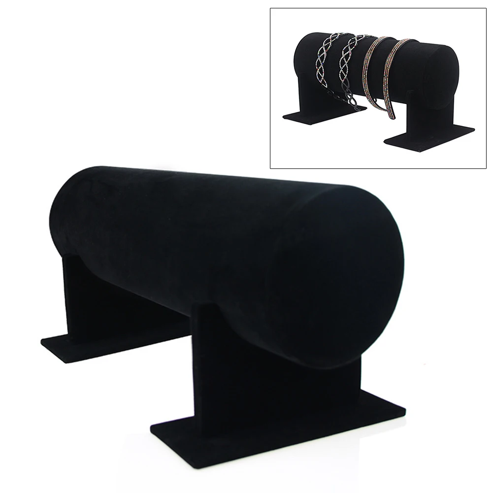 Portable Velvet Jewelry Display Stand Headband Holder Jewelry Headbands Headpieces Decorative Chain