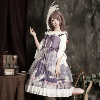 

2020 New Mini Lolita Dress Kawaii Girls Loose Sweet Role Play Uniform Cosplay Ruffle Elegant Aristocratic Party Women's Clothes
