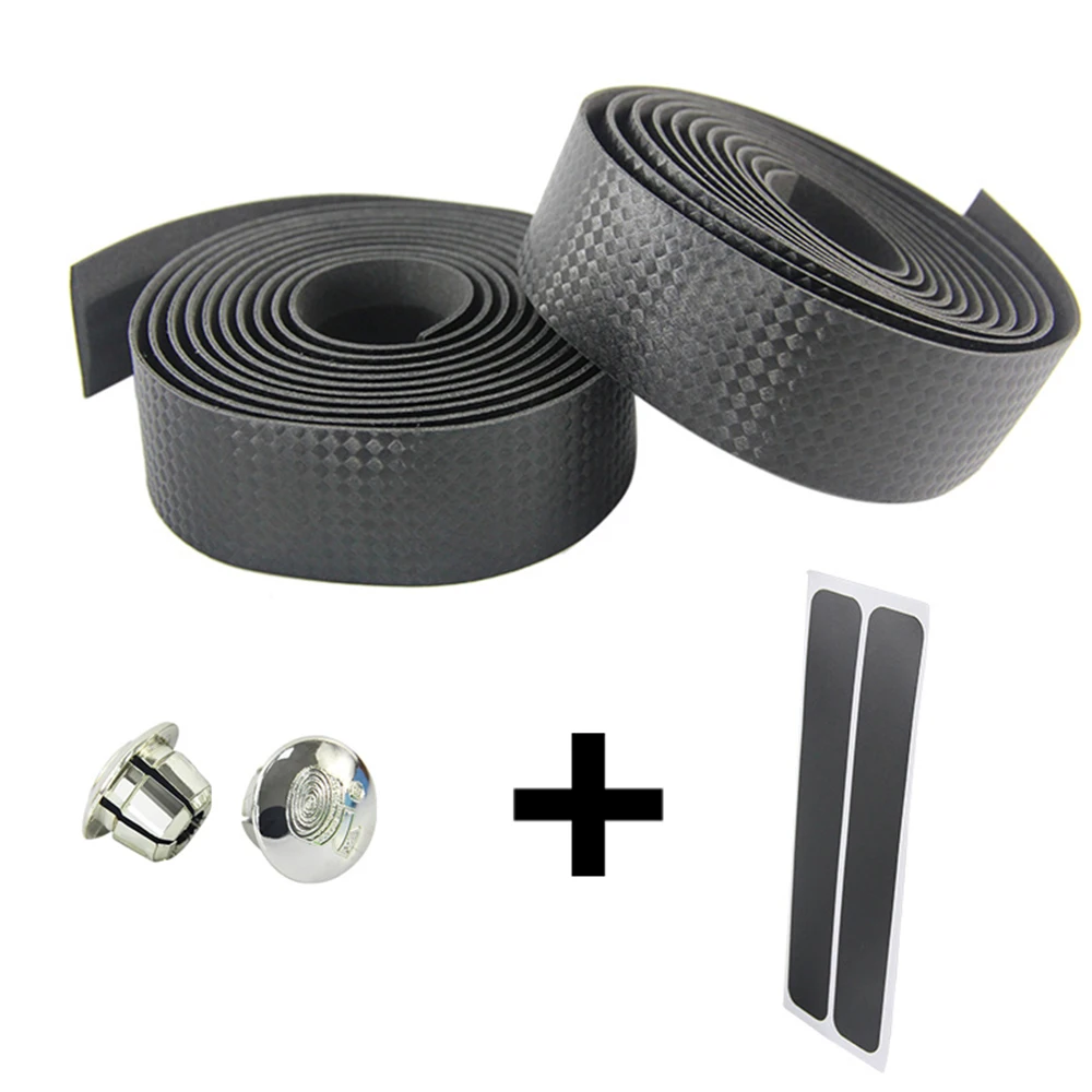 

Road Bike Handlebar Tape Anti-slip Bicycle Handle Bar Tapes Carbon fiber stripe guidoline Race Bike Bar Waterproof PU Tapes Wrap