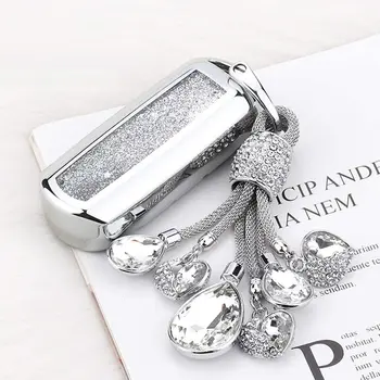 

Chrome Pink TPU Car Key Fob Cover Case for Mazda 2 3 5 6 8 CX3 CX5 CX7 CX9 MX5 Smart Remote Key Protective Shell with Key Chain