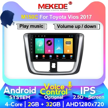 

MEKEDE M400 For Toyota VIOS 2016-2018 Car Radio Multimedia Video Player Navigation GPS Android 10.0 4G+32G IPS 2.5D