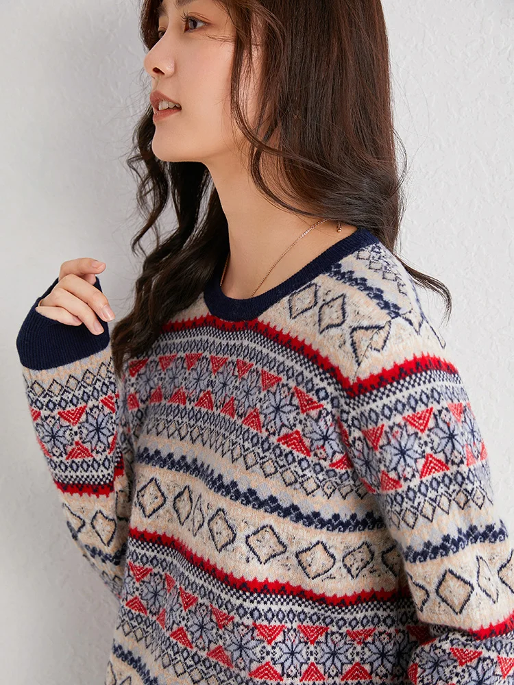 Fair Isle 100% Wool Relaxed Pullover Classic