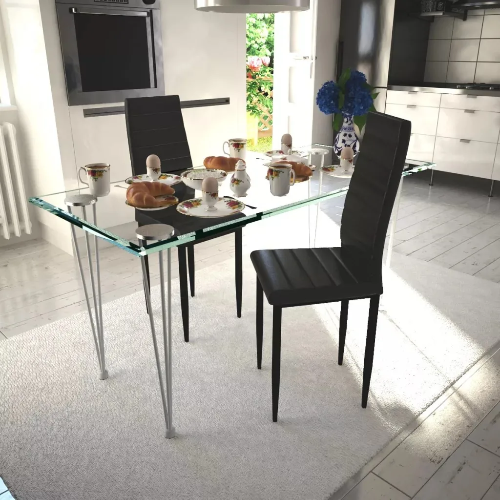 

VidaXL Dining Room Chair 2 Pcs Thin Design Black 241496