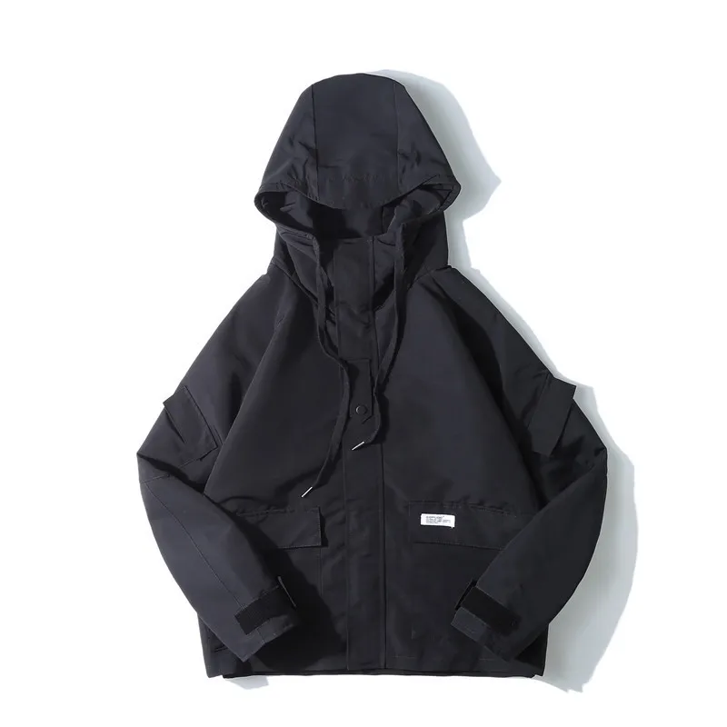 

Tang Mu Cool Autumn Popular Brand Students Hooded Jacket Men's Japanese-style Loose-Fit Color Versatile Casual Workwear Coat Men