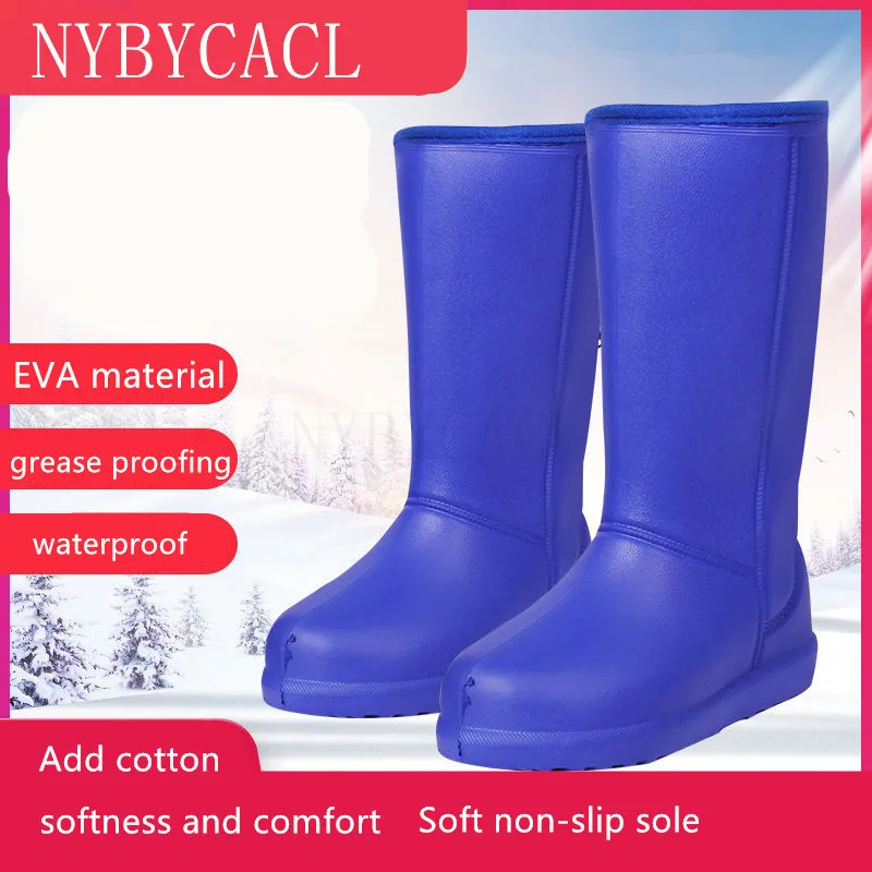 

Rain Boots Women EVA Warm Winter Women Boots Light Thicken Colorful Waterproof Rainboots Motorcycle Garden Work Washing Shoes