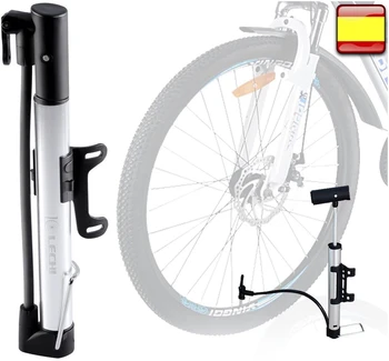 Inflador de aire para bicicleta, Incluye soporte de cubo