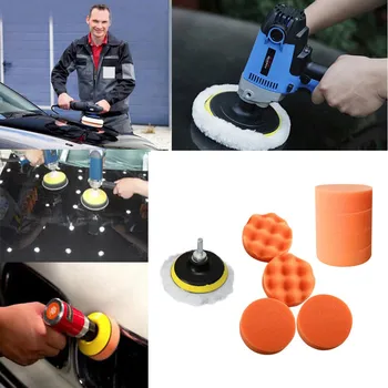 

11pcs/Set Car Wash Cleaning Sponges Waves Plate Compound Car Polishing Tools Drill Adapter Select Size Wash Clay Cleaning #PY10