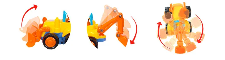 Huile toys 326 счастливый инженерный кортеж детский инерционный раздвижной игрушечный автомобиль развивающий набор