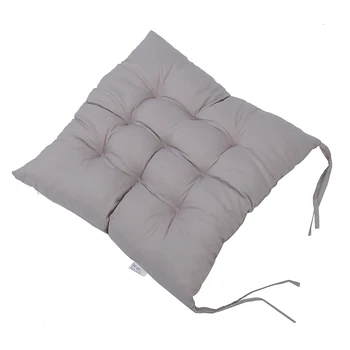 

Soft Chair Cushion Padded with Links Decoration Portable for House Office Gray