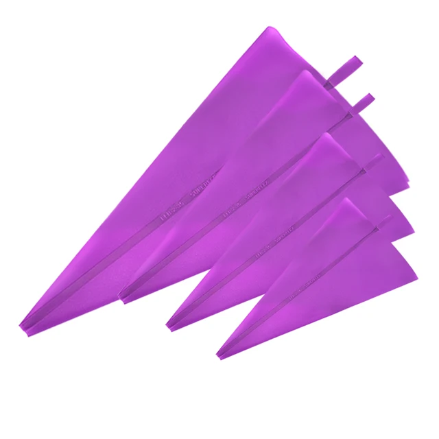 Lila Szilikon Tpu Csővezeték -Táska Újrafelhasználható Jegesedés Csövek Krém Tészta Táska Torta Díszítő Szerszám Diy Fondant Cukrász Lógó Táskák