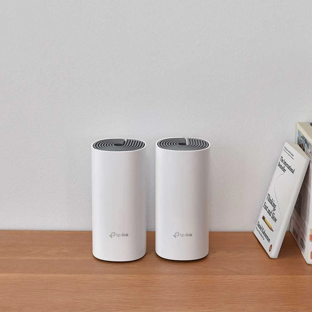 Бесшовный Mesh роутер TP-Link Deco E4(DECO E4(2-PACK) AC1200 10/100BASE-TX белый(упак.:2шт