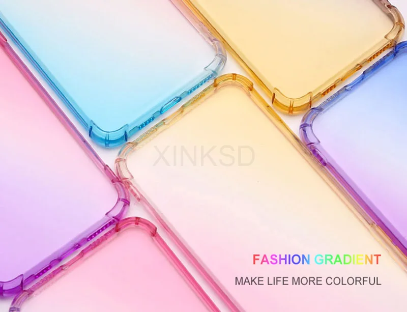 Противоударный силиконовый чехол для samsung Galaxy A51 A90 A30 A50s A80 A60 M40 A70 A70s A40 A30 A20 A10 A9 A7 чехол Чехол градиент