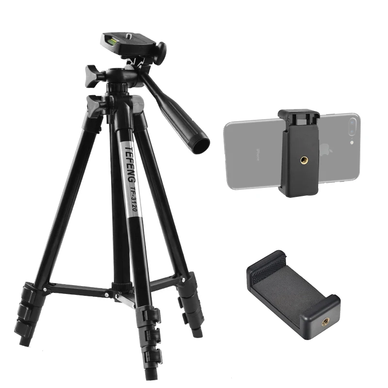 

Mini Protable Tripod Lightweight Aluminium Travel Stand Tripod For iPhone Cellphone Action Camera with Phone Clip Accessories