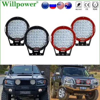 

2pcs 4x4 Front Bumper 9" Round Spotlight LED Headlight For Jeep JK Wrangler Offroad 4WD Truck SUV Pickup Fog Light Driving Lamp