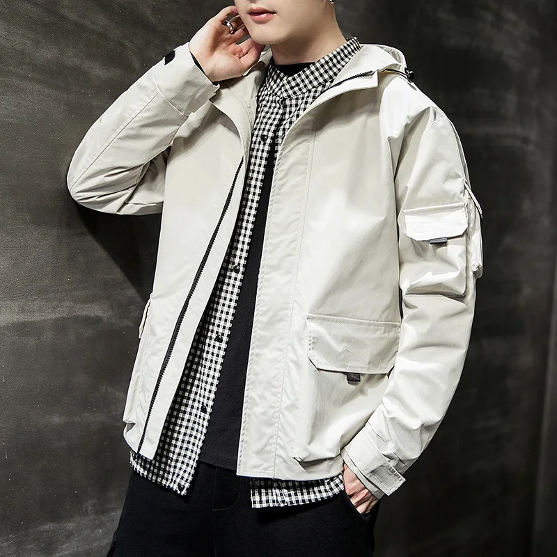Men Jacket Casual Multi-pockets Men's Coat Popular Brand Tooling Jacket Men's Wear Men Jacket Casual Multi-pockets Men's Coat Popular Brand Tooling Jacket Men's Wear