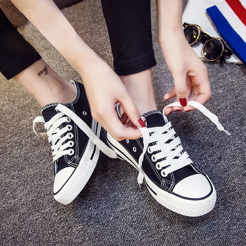 

2020 New Style Small White Canvas Women's Shoes 2019 Board Shoes Korean Style Spring Joker Student Leisure Cloth Shoes Sneakers
