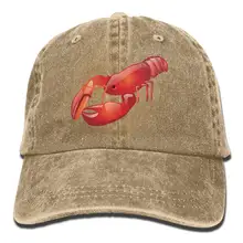 3D Crawfish Джинсовая Шляпа Регулируемая Мужская низкая бейсболка