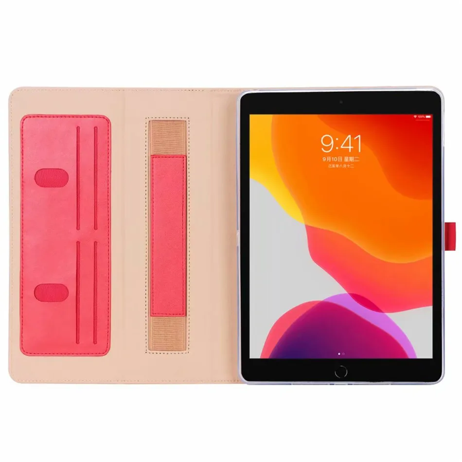 Чехол для iPad 10,2, умный чехол, чехол для планшета, держатель для iPad 7th gen/iPad Air 3, iPad Pro 10,5, откидная подставка, Чехол+ пленка+ ручка