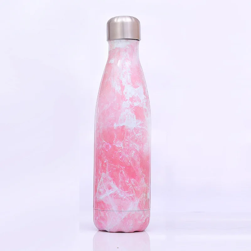 L Фламинго облумен вассер Flasche BPA FREI Edelstahl Bier Tee Kaffee термос Flasche Reise Sport Gym Trinken Flasche Isolierte Tasse - Цвет: L