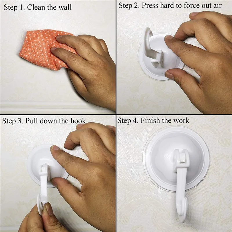 Suction Hooks Vacuum Sucker Hangers Removable Reusable Without Nails & Glue Diameter 70mm Vacuum Suction Cup Hooks 30DEC2502