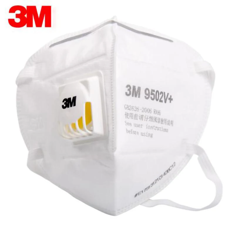 

3M 9501V+ Masks PM2.5 KN95 9502V+ Face Mask Updated Particulate Respirator Dust Mask with Cool Flow Valve Breathable Mask