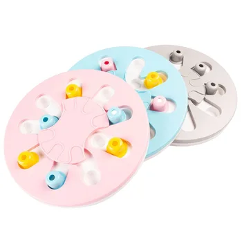 

Toys for Dogs Plastic Round Puzzle Toys Slowing Eating Food Dispenser Bowl Puppies Big Dogs Interactive Training Toys