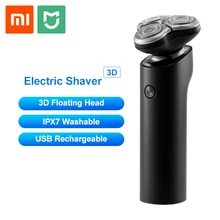 Xiaomi Mijia электробритва Для мужчин бритвы 3 голову Flex сухой мокрой моющиеся основной-Sub двойной лезвия Turbo+ режим удобные чистке
