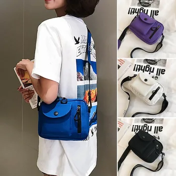 

Women Canvas Shoulder Bag Mini Girls Student Cell Phone Bag Simple Small Crossbody Bags Casual Ladies Satchel Shoulder Bag
