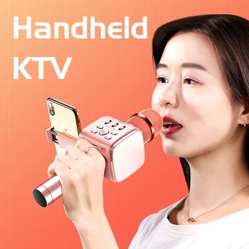 

JOYROOM JR-MC3 Wireless Bluetooth External K Song Microphone, Supports TF Card with Holder