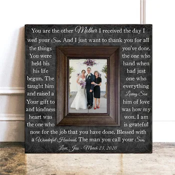 

Mother of the Groom Picture Frames, customized wedding Photo frame, wedding gift for Parents of the groom, Mother in law present