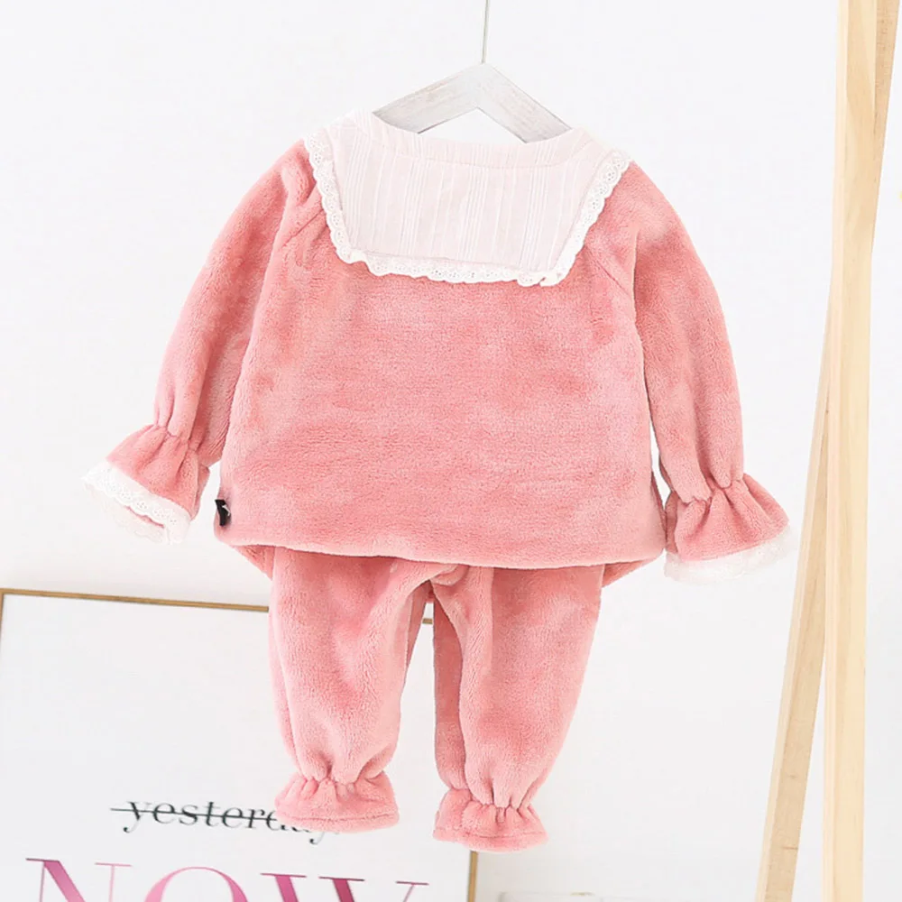 AmyaBaby/комплект одежды из 2 предметов для мальчиков; фланелевые Топы+ брюки; повседневная детская одежда; Одежда для девочек; домашняя одежда; Детский костюм; сезон осень-зима