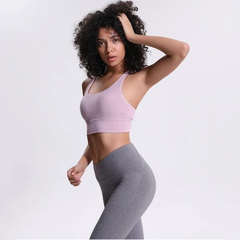 

Yoga Crop Top Women Sport Shirt Gym Bra Fitness Top Workout Sportswear Sport Wear Running Clothes Seamless Running Activewear