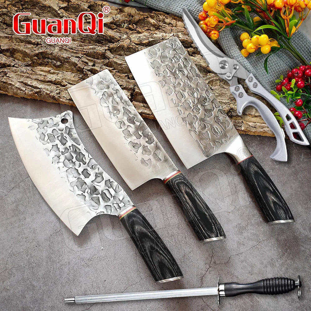 Stainless Steel Kitchen Cleaver Knives Wood Handle Handmade Chef Knife Traditional Butcher Slicing Chopping Cooking Tools | Дом и сад
