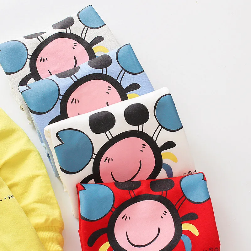 Spring Autumn Cotton Baby Boys T shirt Cartoon Long Sleeves T-shirts For Girls O-neck Baby Clothes Top New Toddler Tees