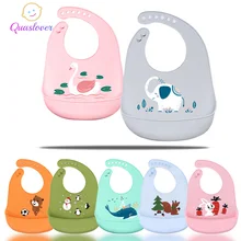 Детские силиконовые нагрудники, Детский водонепроницаемый нагрудник, детский мультяшный передник для кормления, слюнявчик для мальчиков и девочек, слюнявчик для малышей
