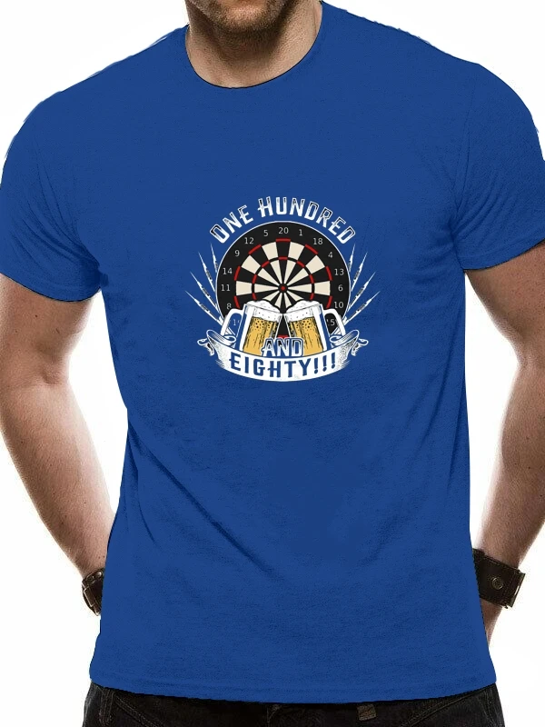 Дротика s стрелять пива игровая графика футболки сто восемьдесят 100% хлопок