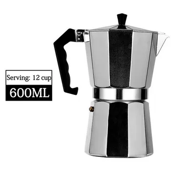 

geyser coffee makers 304 Stainless Steel expresso induction cafetera coffee moka pot machine Stove top new hot