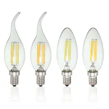 6 Вт Светодиодный светильник в виде свечи, винтажная лампа E14 110 В, светодиодный глобус, декоративная нить накала, светодиодный светильник Эдисона, не затемняемый