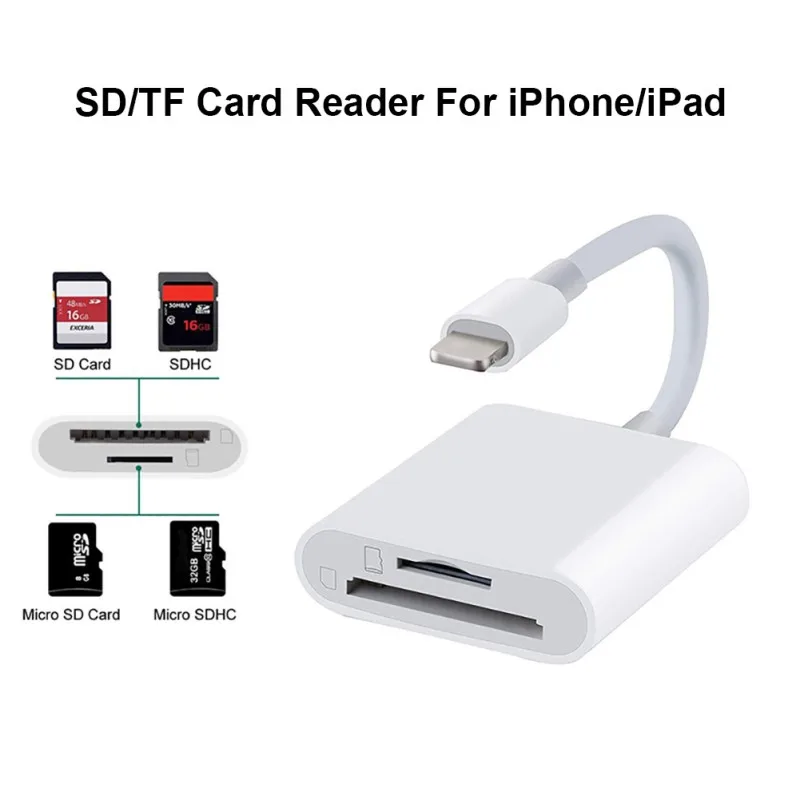 SD TF Card Reader for lightning iPad Memory Cards Reader Adapter for Apple iPhone Camera OTG