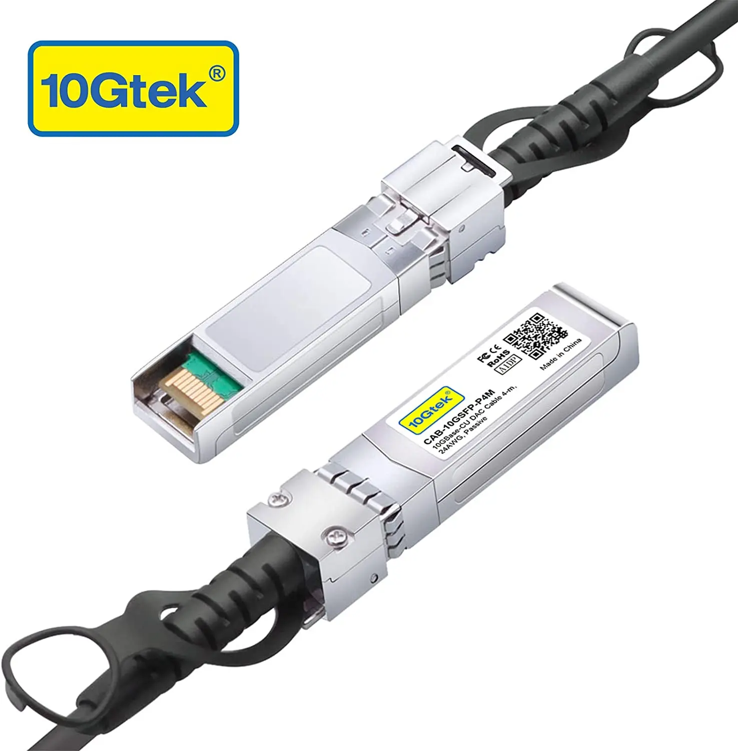 10G SFP+ DAC Twinax Cable Passive, 4m/13ft, 26AWG, Compatible with Cisco SFP-H10GB-CU4M, Ubiquiti, Intel, Mikrotik and More.