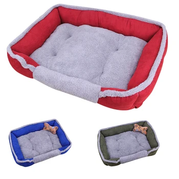 

Solid Color Pet Bed Warm Bed For Small Medium Large Dog Soft Pet Bed For Dogs Washable House For Cat Puppy Plush Kennel