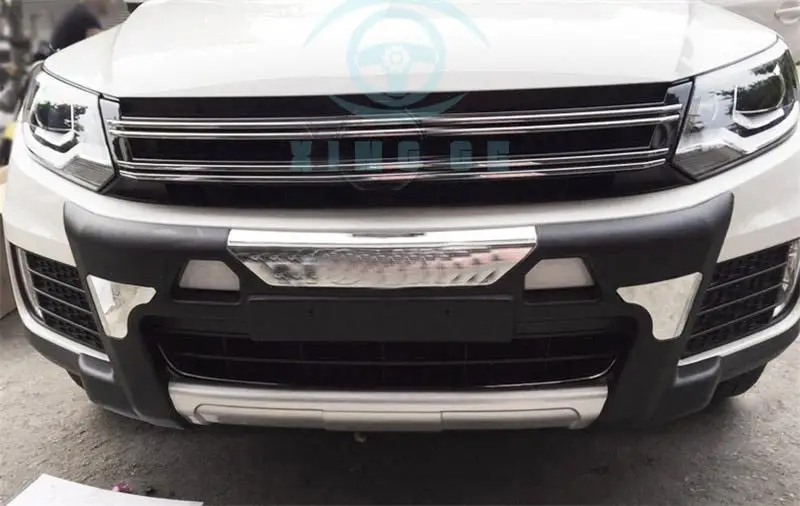 ABS для Tiguan ALLspace 2013 защита переднего и заднего бампера 1 комплект модификации автомобиля аксессуары для автомобиля