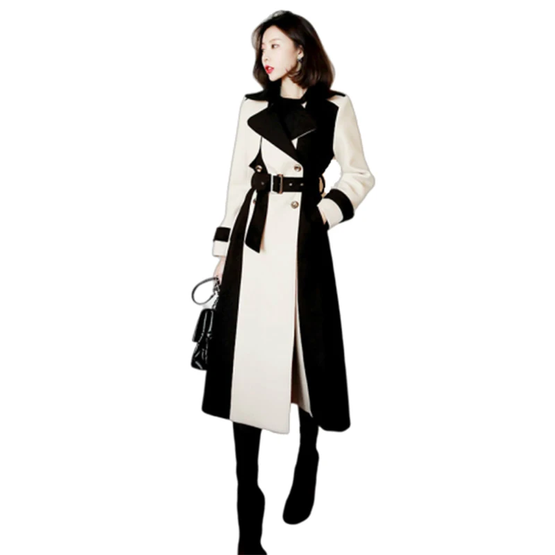 

2019 Woman Temperament Long Overknee Woolen Loose Befree Vadim Harajuku Modis Veste Manteau Femme Hiver Windbreaker Tweed Coat