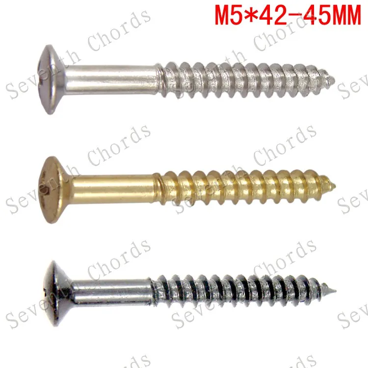 

12 Pcs Electric Bass Guitar Neck Joint Plate Mounting Screw/Fix Screw Bolt M5*45mm Silver & Black & Gold For Choose Guitar Parts