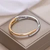 Trendy Simple Jewelry Geometry Round Metal Open Bangles & Bracelets Punk Gold Color Wristband Cuff Bracelet For Women Girls Gift ► Photo 1/6