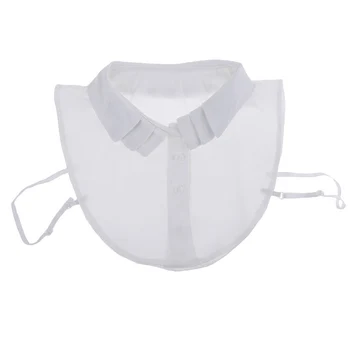 

Womens Fake Collar Removable False Blouse Embroidered Chiffon