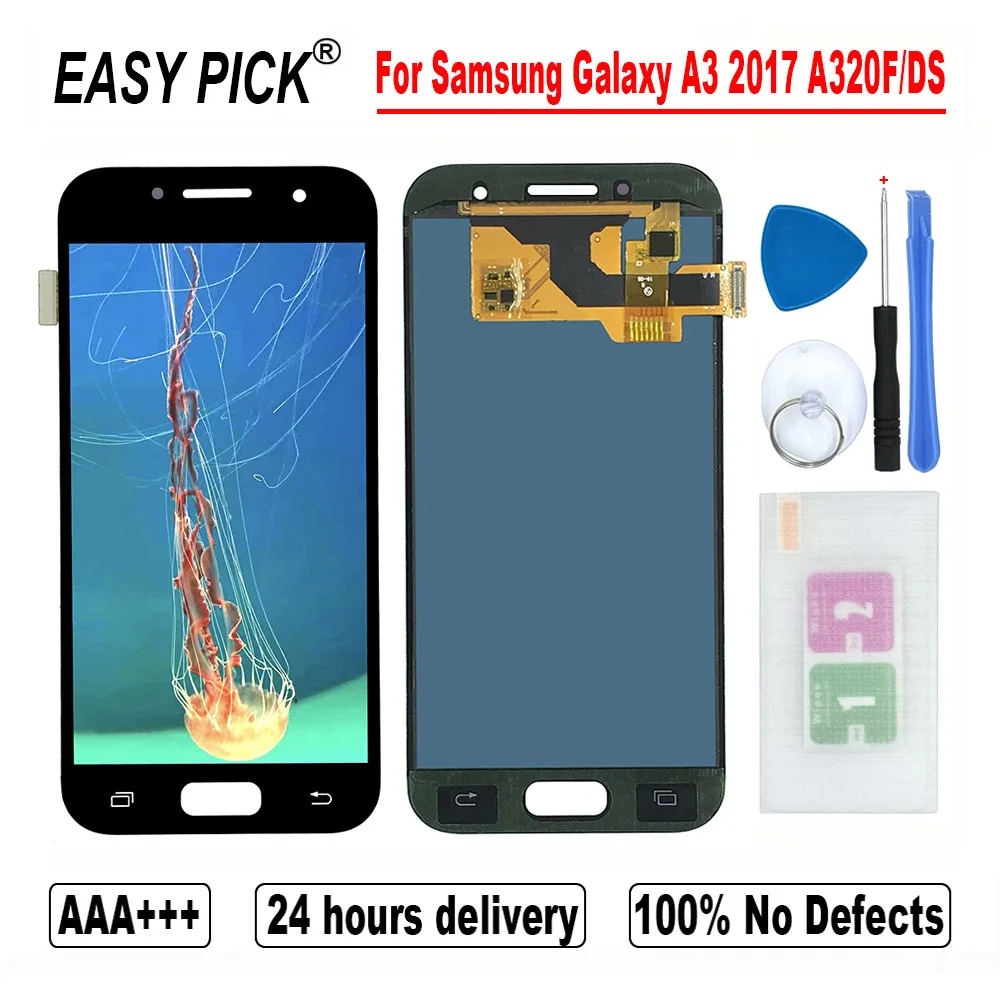 ЖК дисплей с дигитайзером сенсорного экрана в сборе для Samsung Galaxy A3 2017 A320F/DS A320FL A320M