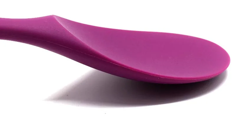 Силиконовая ложка Flatware Аксессуары для посуды сплошной цвет детская ложка пищевой силикон с длинной ручкой рисовый суп ложка кухня