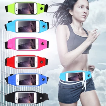 

women Sports Waist Bags With Belt Zipper Mobile Phone Edge Pouch Pack outdoor Running EDC Bags
